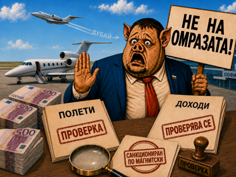 Полети, доходи, Дубай и печат „Проверява се“.
