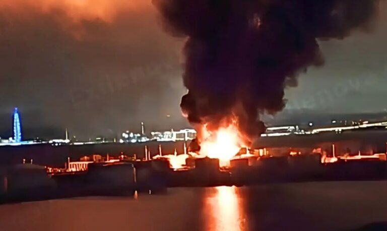 Pozhari V Petrolniya Terminal Na Sankt Peterburg Sled Ukrainska Ataka S Dronove